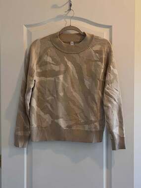Athleta Camo Apres Ski Sweater